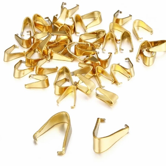 🔴 5 for $10 ONE Jewelry Connector Clasp Gold Tone Stainless Steel - Picture 2 of 5